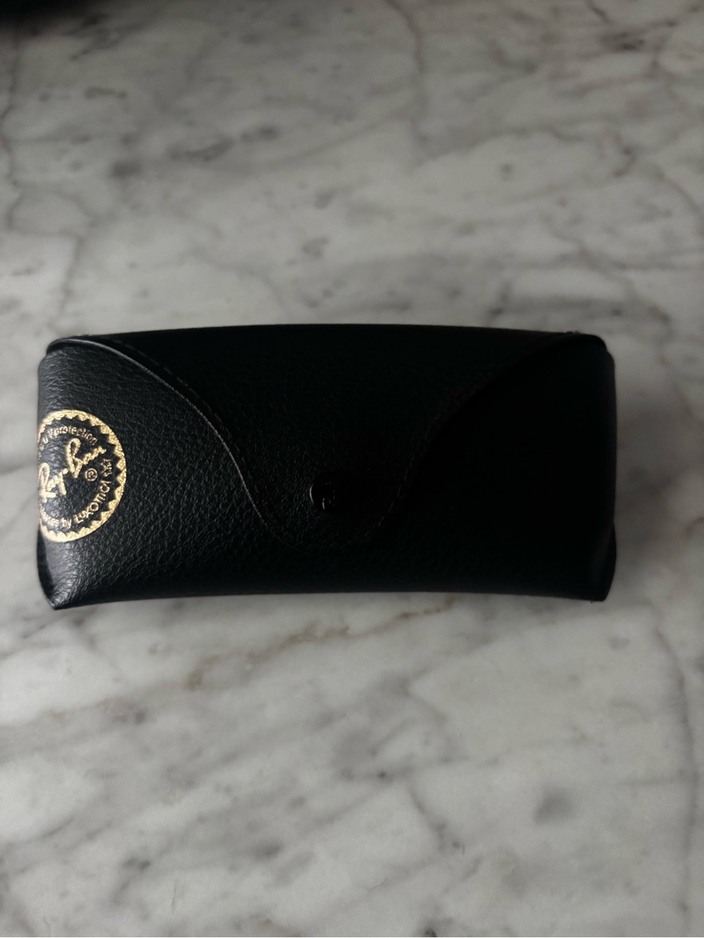 Ray-Ban Black textured  Sunglasses Case with Gold Logo